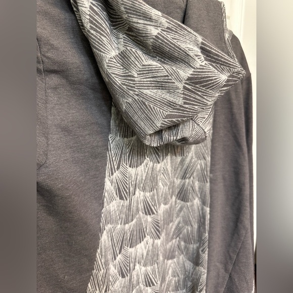 Prana Graceful Moonrock Hooded Open Front Cardigan Jacket - Picture 3 of 6